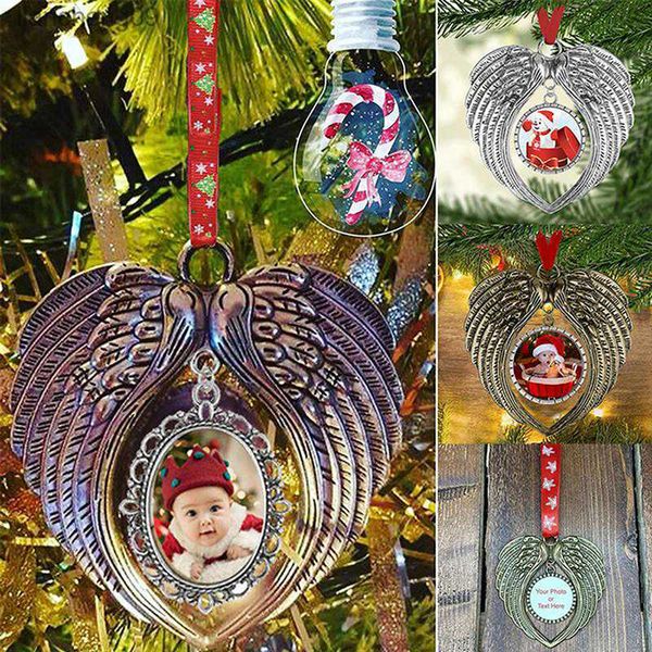 5 pièces/ensemble pendentifs en forme d'aile d'ange ornements d'arbre de noël en forme de coeur bricolage pendentif L230620