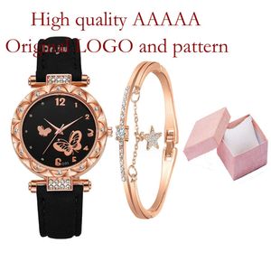 5pcs/set Boutique Gift Set Reloj de pulsera de mujer SHEIN Duoduo de moda