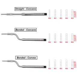 5 -stcs/set tandheelkundig implantaat osteotome kit maxillaire sinus lift instrument concave convexe tips tandheelkunde tandchirurgische botextruder