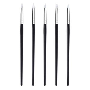 5pcs / ensemble Pentes de brosse en résine dentaire Tool de dent dentaire outil de dents en silicone pour les outils de dents en porcelaine de ciment composite adhésif