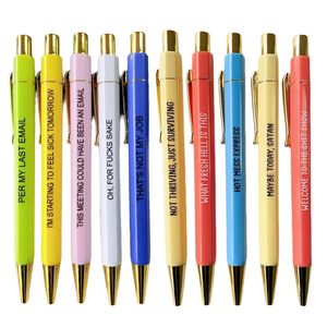 5 unids/set bolígrafo divertido espectáculo de mierda ofensivas pluma estilográfica divertida regalo de papelería para estudiantes firma de oficina pluma multifunción 240123