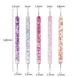 5pcs / set Nail Art Dotting Pen Tool for Nails Designs Drawing Drawing Painting Rhinestones Manucure Tools Dot Painting Tools