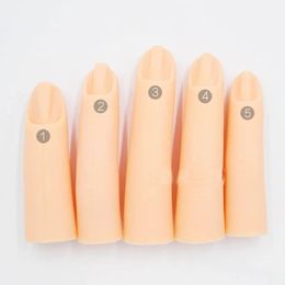 5 -stcs/set Nail Art Trainer Practice Training Finger Model voor acryl -gel manicure salon tools