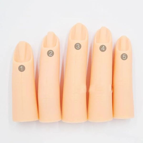 5pcs/set Nail Art Trainer Entrenador de entrenamiento Modelo de dedo para herramientas de salón de manicura de gel acrílico