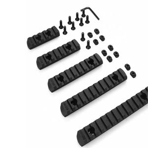 5 stks set Tactische M-Lok Picatinny Rail 5 7 9 11 13 Slots Mlok Scope Mount Weaver Nylon zijsectie MLOK Systeem cx328E