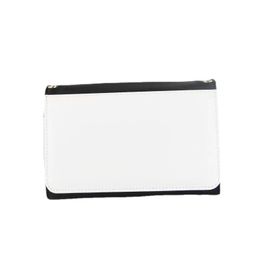 5 uds carteras cortas sublimación DIY blanco en blanco PU cocodrilo raya multifuncional titular de la tarjeta de crédito con un solo cinturón
