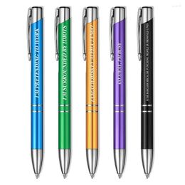 5 pièces stylos de signature papeterie séchage rapide Type de presse écrire couramment mélanger couleur rétractable Gel ensemble pour l'école