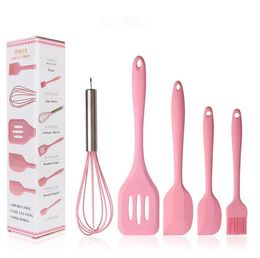 5 Stks Siliconen Keukengerei Non-Stick Cookware Siliconen Koken Tool Sets Egg Beatter Spatel Olieborstel Keukengereedschap Gebruiksvoorwerpen Keukengerei