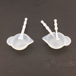 Gobelets de mélange en Silicone, plat de mélange et agitateurs en résine UV, gobelets à mesurer en résine liquide, outils de fabrication de bijoux 5 pièces