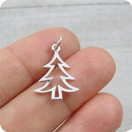 5pcs Collier d'arbre de No￫l simple Tiny Pine Tree Collier Famille Famille Acorn Colliers de feuilles de feuilles mignonnes Cadeaux Island Plant2781