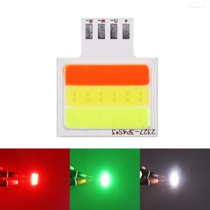 5 -stks kleine rgw tricolor cob led chip light 12v 2w rood groen witte 3 kleur -leds voor decoratiesignaal lifghts autolamp diy