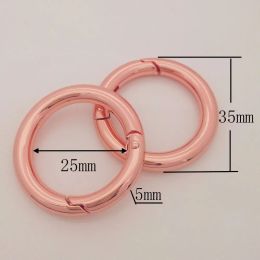 5pcs Spring D O Ring Rose Gold Sac Hook, Round Carabiner Snap Clasp Clip Trigger Cooking Backle, O Anneaux pour les sacs, ACCESSOIRES DIY