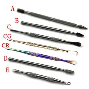 5 stuks RVS Dab Tool Roken Accessoires Gereedschap Voor Water Bong Glazen Pijp Droge Kruiden Wax Olie Dab Pen Titanium Enail Kits Dab Booreiland Glazen Bong Dabber Starter Kit