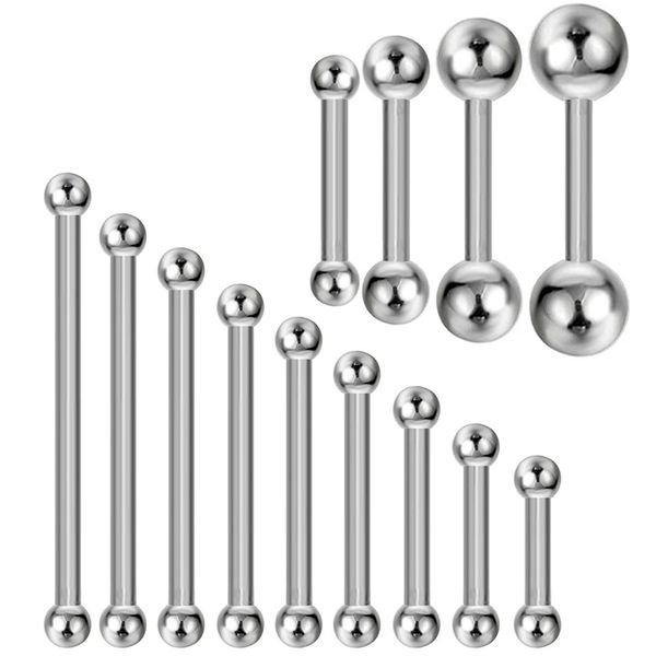 5pcs en acier inoxydable Piercing 14g Barne de mamelon industriel 3456 mm Punk Sexy Body Jewelry Rock Style 240407