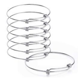 5pcs Bracelet de bracelet en vide en acier inoxydable Bracelet Extensible Bracelet Double boucles Style pour bijoux de bricolage Making Q07172319