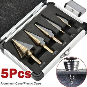 5 -stcs stappen boorbit set HSS Cobalt Multiple Hole 50 Maten Cobalt Conical Carbide Drill Perforator Hole Cutter Tool 240418