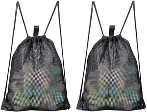 5pcs Stuff Sacks Femmes Nylon Mesh Black Large Capacity Protable Sport Drawstring Bag