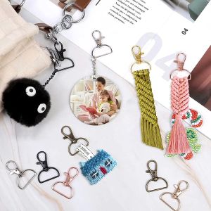 5 -stks zwenkklik haken d ring sleutel ketting clip haken kreeft klauw sluiting lanyard hardware voor doe -het -zelf ambachtelijke sleutelhanger lanyard maken