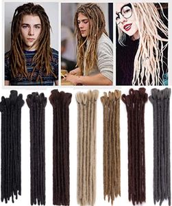 5 pièces Extensions de Dreadlock synthétiques couleur marron clair Extensions de Dreadlocks faites à la main cheveux Reggae pour Hippie 20quot Crochet doux 8756031