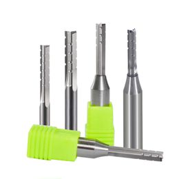5pcs TCT 3 Flute 4/6/12,7 mm Straight Milling Cutter Couteau Router Bit End Mill For