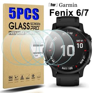 5-Pack Tempered Glass Screen Protectors for Garmin Fenix 7/7S/7X Smartwatch