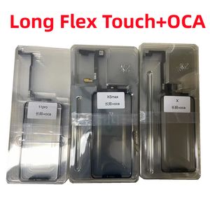 5pcs Testé à capteur de capteur Flex Touch Long Filor + Gue OCA + Gauze de poussière pour l'iPhone XS XS XR 11 Pro MAX COUVERTURE ÉCRANS