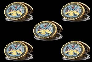 5pcs Le département de l'armée américaine de la marine 1 oz les valeurs fondamentales d'or des collection de monnaie militaire.