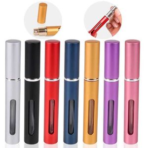 5 STKS Topkwaliteit 5 ml Parfumflesje Mini Metalen Spuit Hervulbare Aluminium Verstuiver Reisformaat Flessen Sets