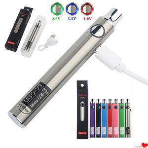 MOQ 5Pcs UGO-V3 Vape Batterij 510 Draad Voorverwarmen Vaporizer Pen Variabele Spanning Batterijen Met Micro USB Kabel voor verstuiver Cartridges