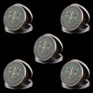 5pcs US America Army Craft Forces spéciales Nice Green Military Béret Metal Challenge Cooin Coinbles3465025