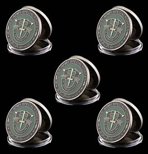 5pcs US America Army Craft Forces spéciales Nice Green Military Béret Metal Challenge Cooin Coinbles8744702