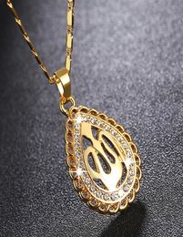 5pcs entières Classic Femmes Gold Silver Rose Gold Collier pendentif musulman religieux pour le Middle Eastem bijoux islamique GIED303E2857107