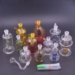 5pcs avec tous les accessoires de fumer brûleur à mazout en verre Bong tuyaux en Pyrex épais narguilé tuyau transparent ongles eau Bongs pour outils de fumer le moins cher