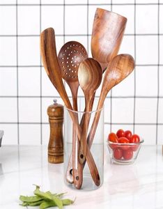 5 pièces cuillères en bois pour ustensiles de cuisine en bois réutilisables ensemble spatule tournante en bois cuillère à riz grande cuillère à soupe pour ustensiles de cuisine283m2334307