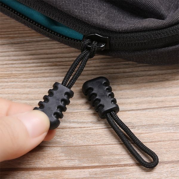 5pcs zipper pull tireur d'extrémité Fixage de corde Fixage Tag de la corde éclair Clip de remplacement de la cordon de boucle brisée Sac à dos de tente de tente