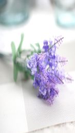 5pcslot 10 têtes de fleur artificielle Lavender branche simulation lavande bouquet faux mur fleurie de fleur mariage décoratif de soie bouquet7133862