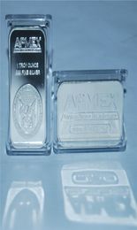 5PCSLOT Metals précieux américains échangent apmex 1 oz 999 Bar argent plaqué4546202