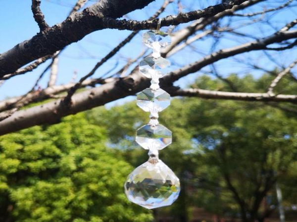 5pcslot Crystal Ball Prism Glass Chandelier Pièces cristallines suspendues Éclairage pendant Suncatcher Mariage Party Home Decor2593688