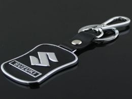 5PCSLOT Fashion Car Logochain pour souzuki Metal Leather Keyring Key Chain Ring Llaveros Chaveiro Key Holder5593972