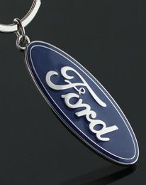 5pcslot moda aleación de zinc metal 3D Ford coche logo llavero llaveros hombre alta calidad chaveiro portachiavi llavero 8445726