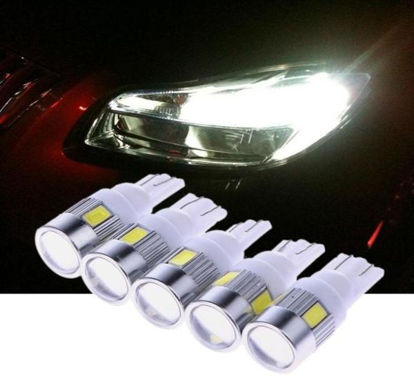 5PcsLot LED luces indicadoras de distancia de seguridad para coche 12V 3W T10 5630 6SMD luces de estacionamiento para coche luz de matrícula automática 1 Din estilo de coche 3308775