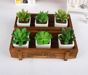 5PCSLOT Zakka maceta de madera retro jardinería de madera carnosa flor suculenta caja de almacenamiento de madera creativa J09319416059