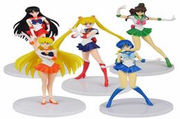 5 unidsset 18 cm Tsukino Usagi Figuras de acción Figura de anime Colección de juguetes Modelo de PVC Decoración de escritorio Juguetes para niños Regalo sorpresa Q064590171