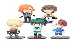 5pcsset anime mi héroe academia figura juguetes de acción midoriya izuku pvc modelo dhl3074372