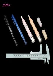 5pcSet Black Hily Pen Blue Huile Pen Orange Magic Rub Pink Magic Rub Vernier Caliper Semipermanent Makeup Tatouage Kits Tatoo Set2822418