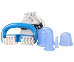 5 -stenset Siliconen Anti Cellulitis Cup Vacuüm Massage Cups Bodypijn Relief Massage Roller Handmatige Zuigbekers Cupping Therapy Kit255851588
