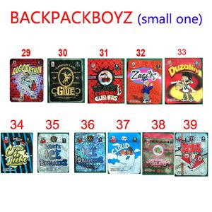 BACKPACKBOYZ 3,5 g sacos de mylar à prova de cheiro saquinhos com fecho reutilizável mochila boyz BISCOTTI GELATO 41 GUARANA BILLY KIMBER ZERBERT GELATTI 5POINT.LA