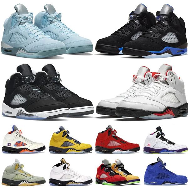 5s Zapatos de baloncesto para hombre Jumpman 5 Zapatillas de deporte Black Racer Blue Raging Red Bluebird Moonlight Sail Fired Red Shattered Backboard Zapatillas planas para hombre Zapatos deportivos al aire libre