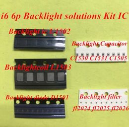 5Set (50 stks) voor iPhone 6 6plus Backlight Solutions Kit IC U1502 + Coil L1503 + Diode D1501 + Condensator C1530 31 C1505 Filter FL2024-26