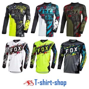 5sqs heren t-shirts 2024 Mountain Bike Sportwear Fox Jersey Racing Motorcycle Shirts MTB BMX Downhill Moto DH Motocross T-shirt